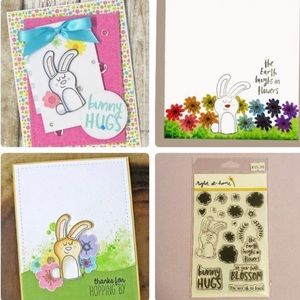 ADORABLE 19PC Bunny Stamps EASTER CARDS